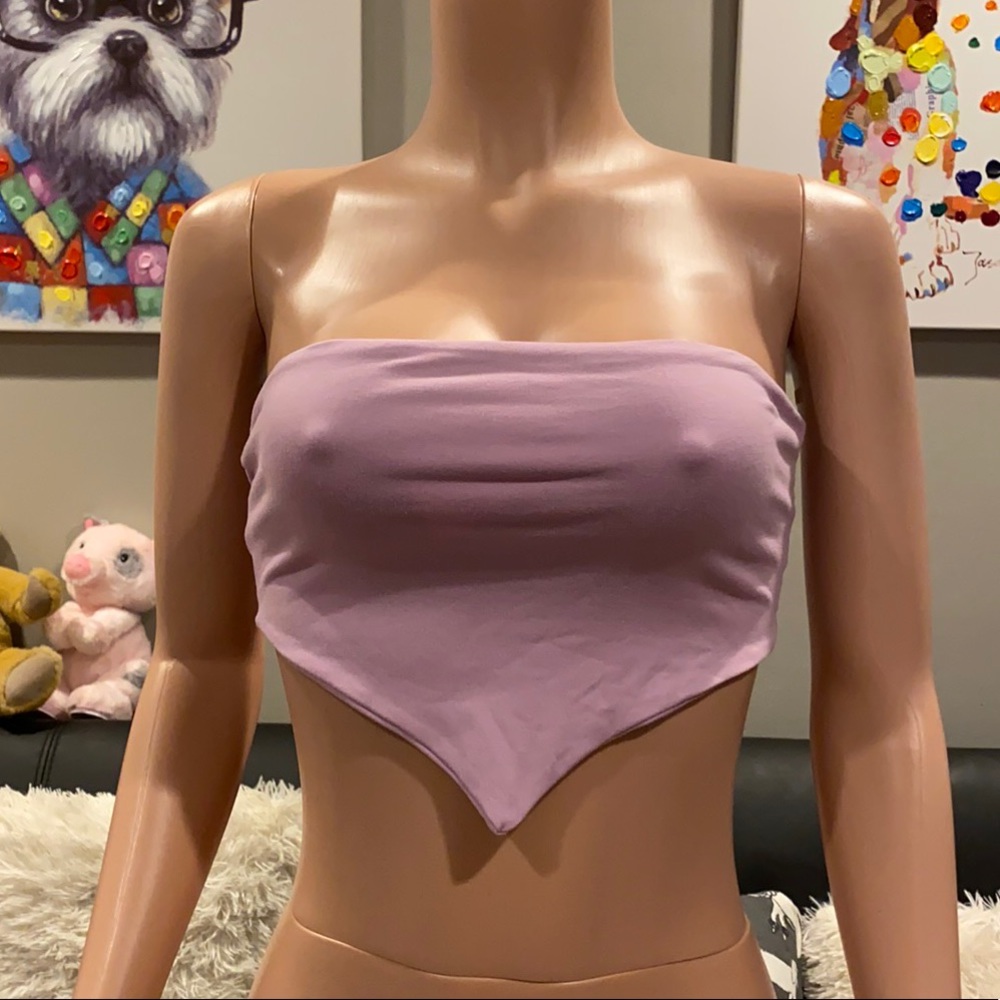 Orchid backless triangle strapless top